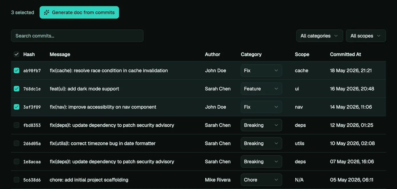 AI generation flow for ReleaseBase